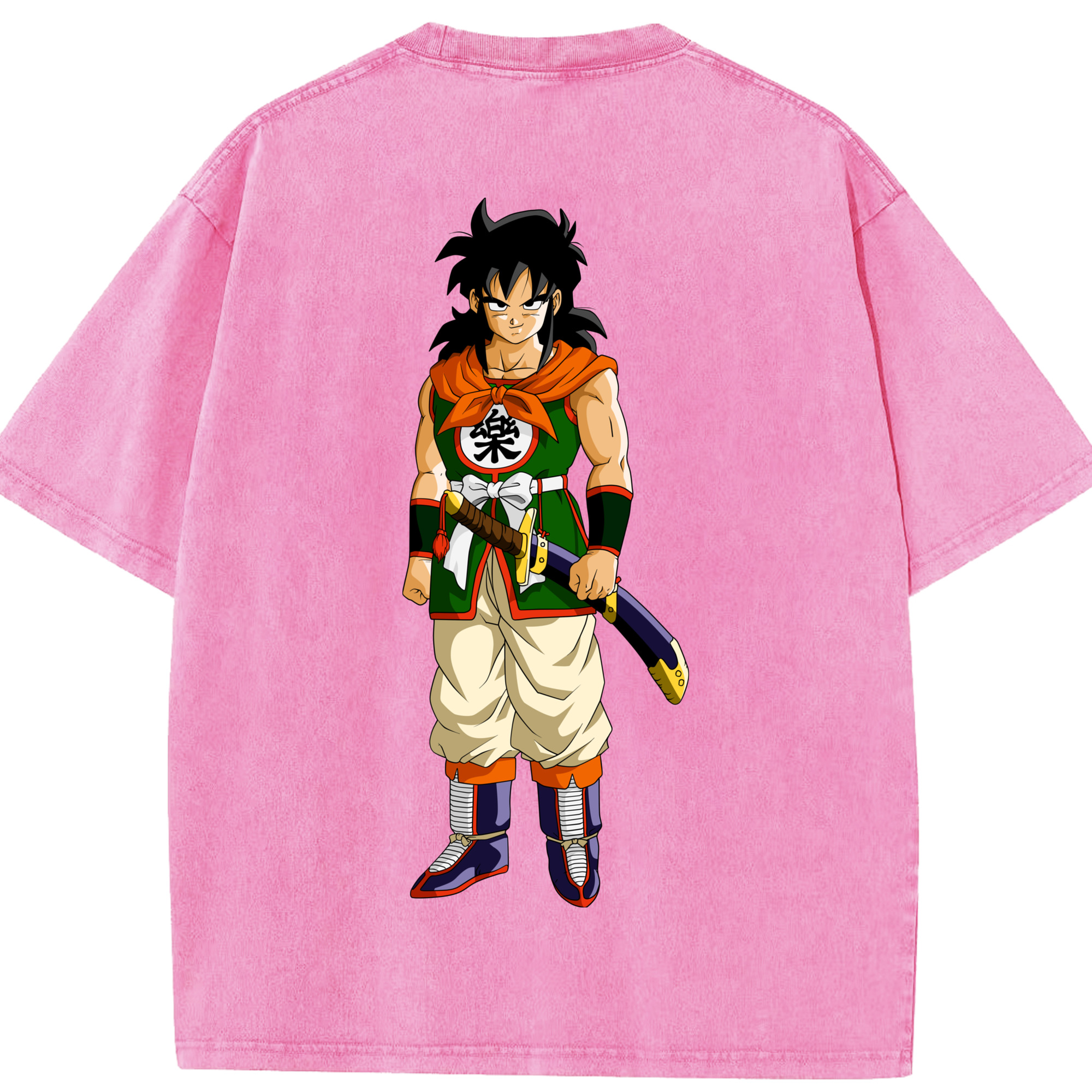 （画像用） ドラゴンボール ヤムチャ DRAGON BALL Yamcha 綿100% ヴィンテージ風 半袖Tシャツ（背面プリント）